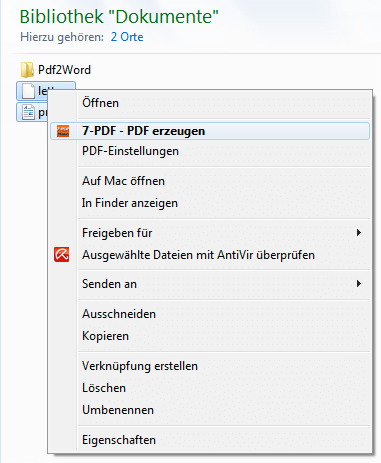 Intégration de l'Explorateur Windows pour convertir des fichiers PDF avec un clic droit