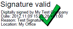 Signature visible valide