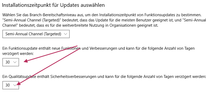 Mettre à jour les paramètres de Windows 10