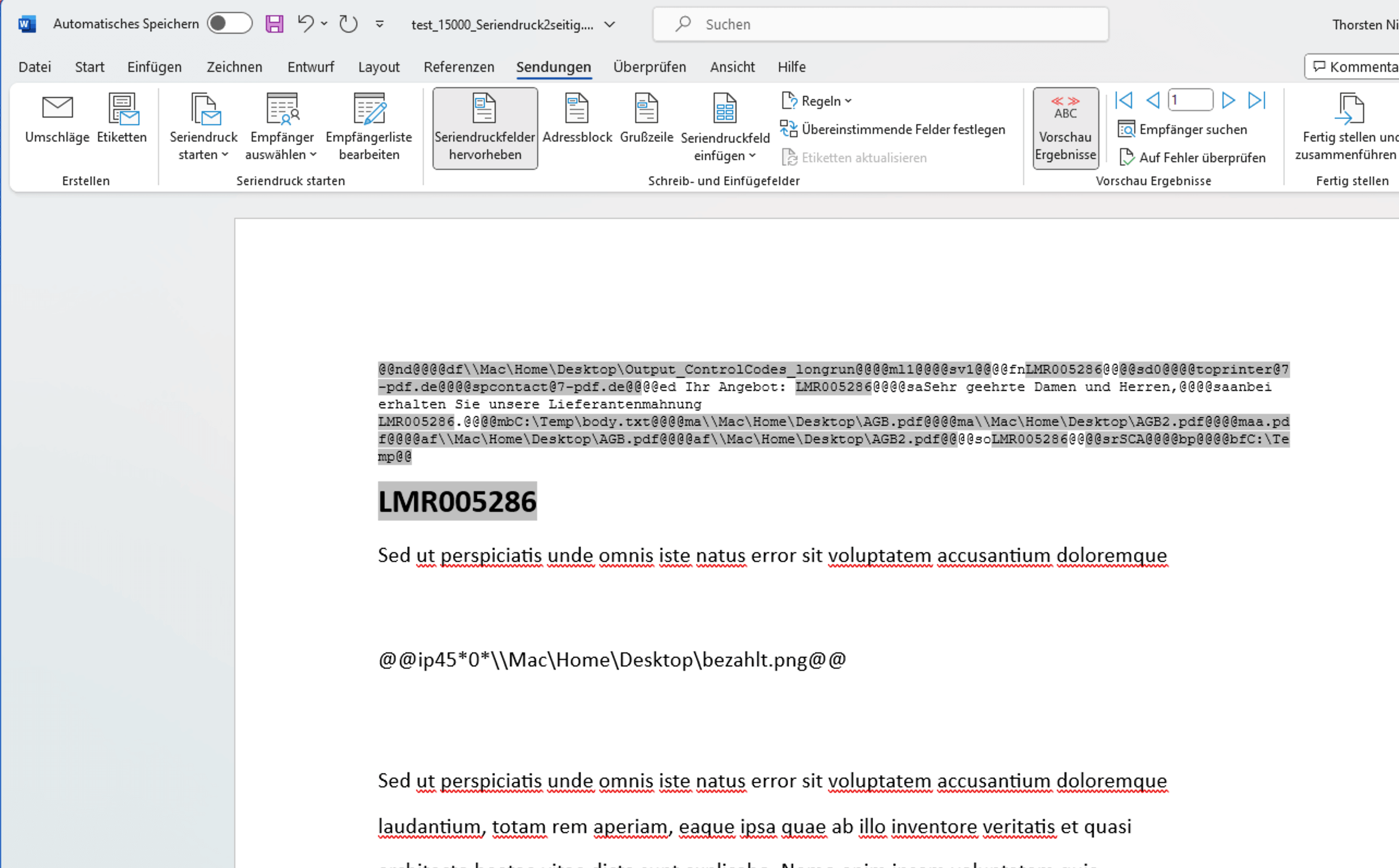 Lettre type de Microsoft Word PREVIEW