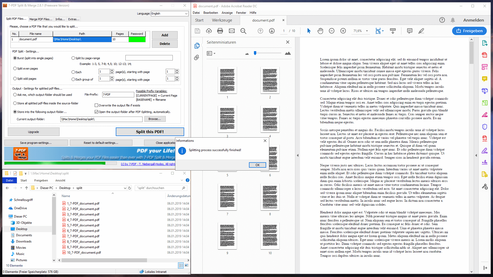Partagez gratuitement des fichiers PDF sur Windows 10