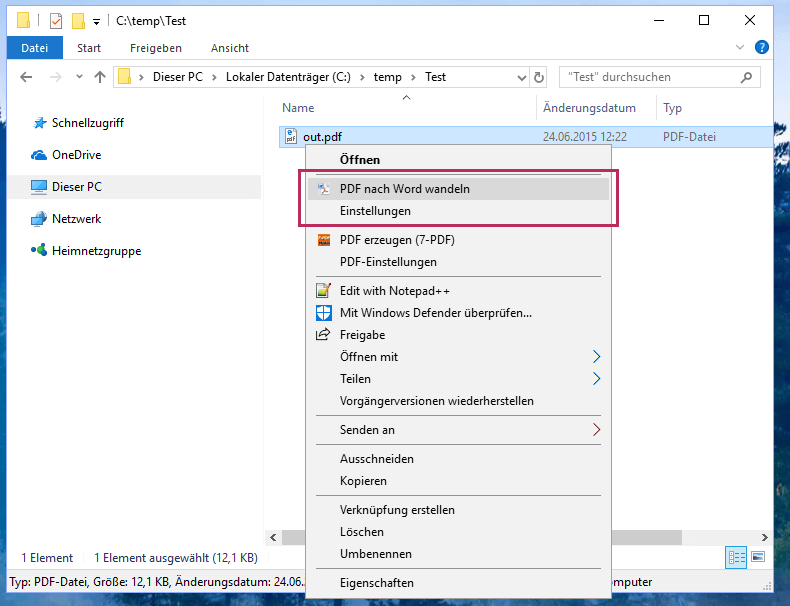 Convertir un PDF dans l'Explorateur Windows Convertir un PDF dans l'Explorateur Windows