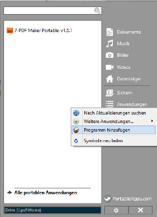 Ajouter ou installer un programme pour le PortableApps Launcher Ajouter ou installer un programme pour le PortableApps Launcher