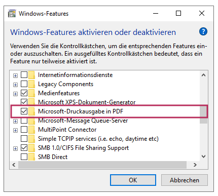 Ajouter une fonction Imprimer au PDF sur Windows 10