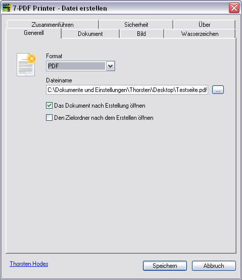 Imprimante PDF à partir de 7-PDF